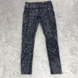 Lululemon Tight Stuff Tight II Splatter White Black / Black